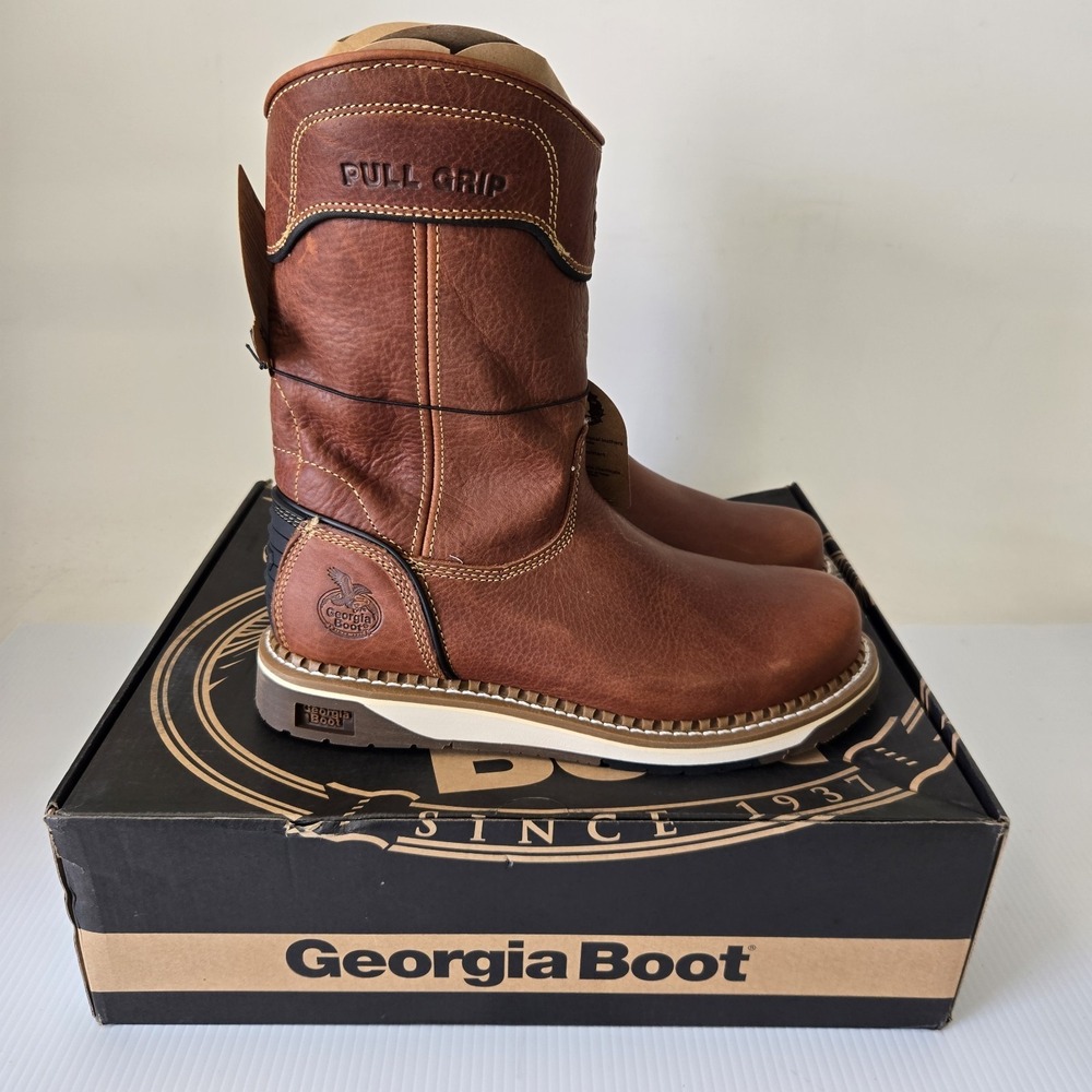 Georgia Boot AMP LT Wedge Pull On Work Boot GB00349 - Men's Work Boots 9.5 W
